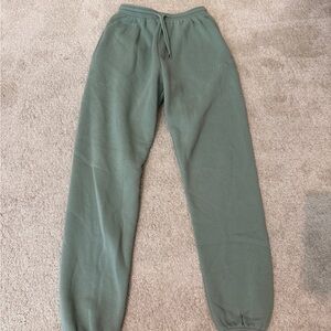 White Fox Green Sweatpants